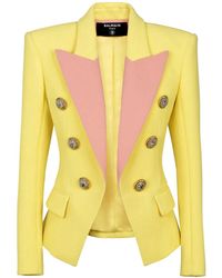 Balmain - ピークドラペル ジャケット - Lyst