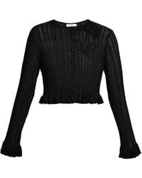 Erdem - Cárdigan corto con detalle de volantes - Lyst
