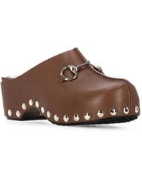 Gucci - Platform Clogs With Horsebit - Lyst