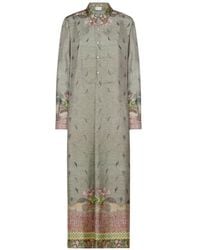 Pierre Louis Mascia - Aloe Botanical-Print Maxi Shirt Dress - Lyst