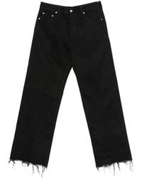 Rick Owens - Geth Raw-Cut Wide-Leg Jeans - Lyst