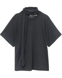 BITE STUDIOS - Camiseta con manga corta y corbata - Lyst