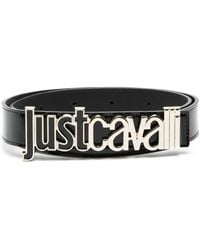 Just Cavalli - Logo-Lettering Leather Belt - Lyst