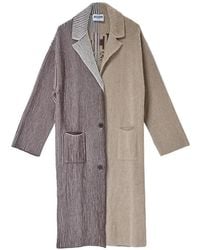 Moschino - Intarsia-Logo Ribbed Coat - Lyst