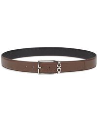 Ferragamo - Gancini-plaque leather belt - Lyst
