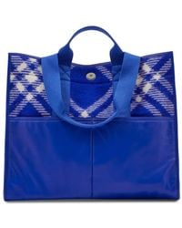 Burberry - Borsa Shopper A Quadri - Lyst