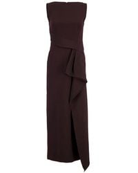 Roland Mouret - Robe Mi-Longue Drapée À Design Sans Manches - Lyst