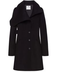 Courreges - Geknöpfter Mantel mit asymmetrischem Revers - Lyst
