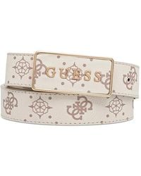 Guess - Logo Pattern Belt - Lyst