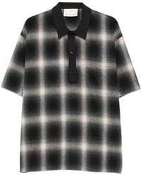 Song For The Mute - Check-Pattern Short-Sleeve Polo Shirt - Lyst