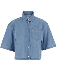 AG Jeans - Kodiac Chest-Pocket Crop Shirt - Lyst