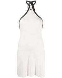Courreges - Logo-Embroidered Cotton Minidress - Lyst