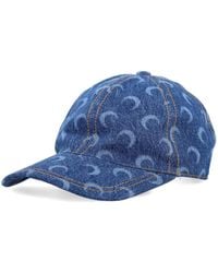 Marine Serre - Cappello Da Baseball Crescent Moon Denim - Lyst