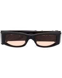 Palm Angels - Lunettes De Soleil Rectangulaires À Logo - Lyst