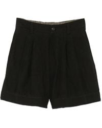 Ziggy Chen - Pleated-Detail Belt-Loops Shorts - Lyst