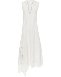 JW Anderson - Jurk Met Gestrikte Hals En Ruches - Lyst