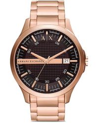 ARMANI EXCHANGE - Reloj de 46 mm con cara redonda - Lyst