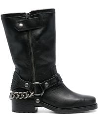 Zadig & Voltaire - Igata Leather Biker Boots - Lyst
