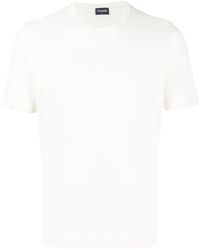 Drumohr - T-shirt en coton à col rond - Lyst