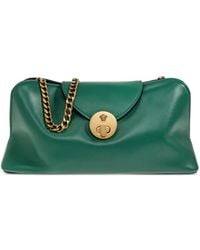 Versace - Small Logo-Plaque Leather Shoulder Bag - Lyst