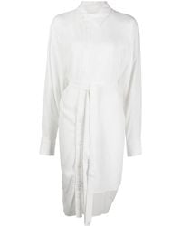Yohji Yamamoto - Tied-Waist Asymmetric Shirt - Lyst