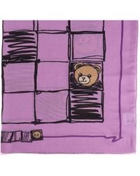 Moschino - Teddy-Print Scarf - Lyst