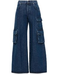 Off-White c/o Virgil Abloh - Indigo cargo wide leg jeans - Lyst