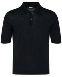 Jil Sander - Short-Sleeve Knitted Polo Shirt - Lyst