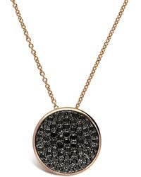 Leo Pizzo - 18kt Rose Gold Coin Diamond Pendant Necklace - Lyst