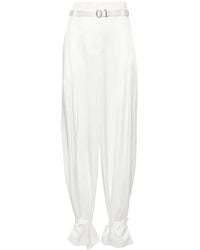 Jil Sander - Belted Ankle-Tie Tailored Trousers - Lyst