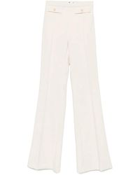 Elisabetta Franchi - Flared Broek Met Knoopdetail - Lyst