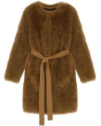 Yves Salomon - Belted Coat - Lyst