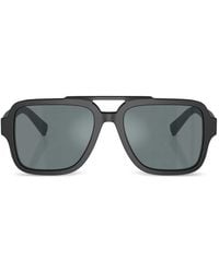 Dolce & Gabbana - Double-Bridge Square-Frame Sunglasses - Lyst