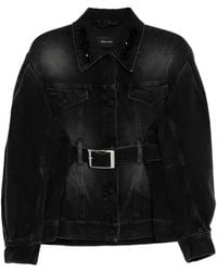 Simone Rocha - Embellished Sculpted Denim Jacket - Lyst