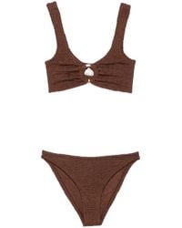 Hunza G - Julia Metallic Crinkle Bikini - Lyst