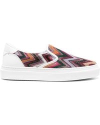 Missoni - Sneakers Met Zigzag Patroon En Lurex Detail - Lyst