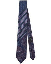 Etro - Zijden Stropdas Met Paisley Jacquard - Lyst