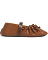 Marni - Leather Mary Jane Soft Ballerinas - Lyst
