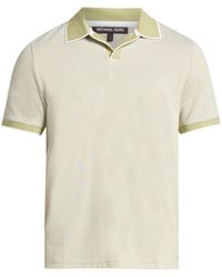 Michael Kors - Striped Cotton Polo Shirt - Lyst