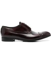 Emporio Armani - Lace-Up Leather Derby Shoes - Lyst