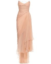 Maria Lucia Hohan - Jolie Lace-Trimmed Pleated Dress - Lyst
