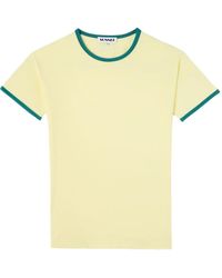 Sunnei - Contrast-Trim T-Shirt - Lyst