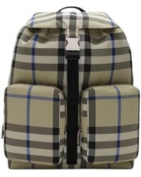 Burberry - Medium Check Backpack - Lyst