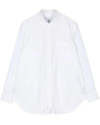 Fumito Ganryu - Pleated-Back Cotton-Blend Shirt - Lyst