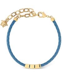Versace - Greca Leather Bracelet - Lyst