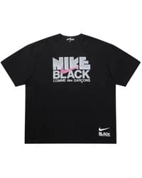 COMME DES GARÇON BLACK - X Nike Logo-Print Cotton T-Shirt - Lyst