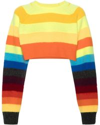 Christopher John Rogers - Striped Cropped Jumper - Lyst