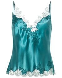 Carine Gilson - Lace-Trim Silk Camisole - Lyst