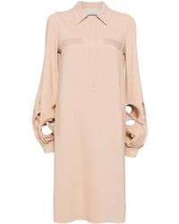 Elie Saab - Embroidered Cut-Out Dress - Lyst
