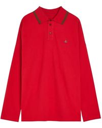 Vivienne Westwood - Cotton Long-Sleeve Polo Shirt - Lyst